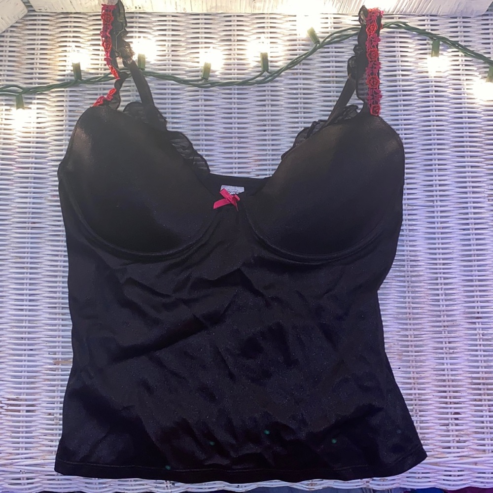 thrifted y2k bombshell top, lightly worn